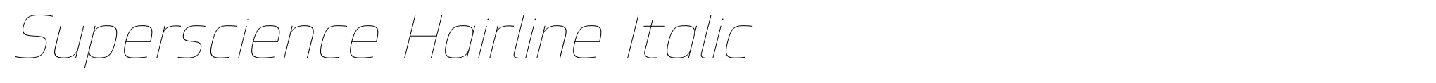 Superscience Hairline Italic image